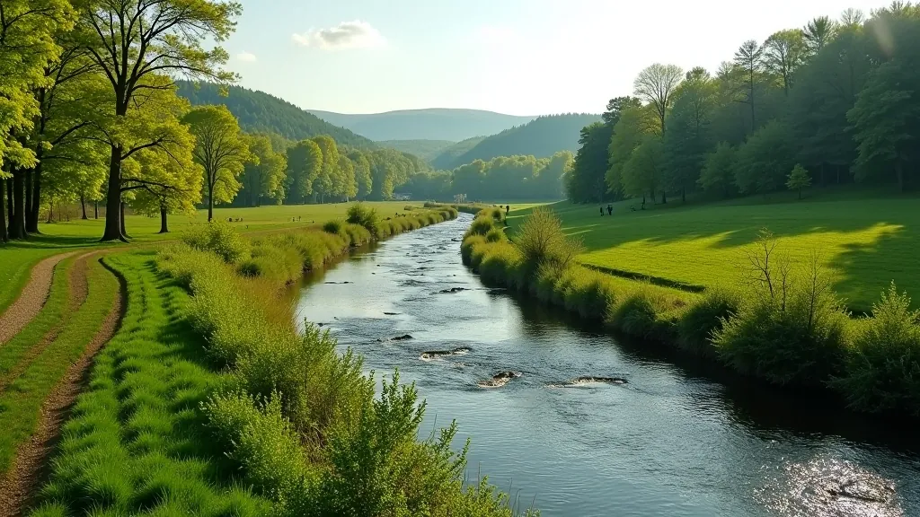 Amatas upes ieleja pavasarī