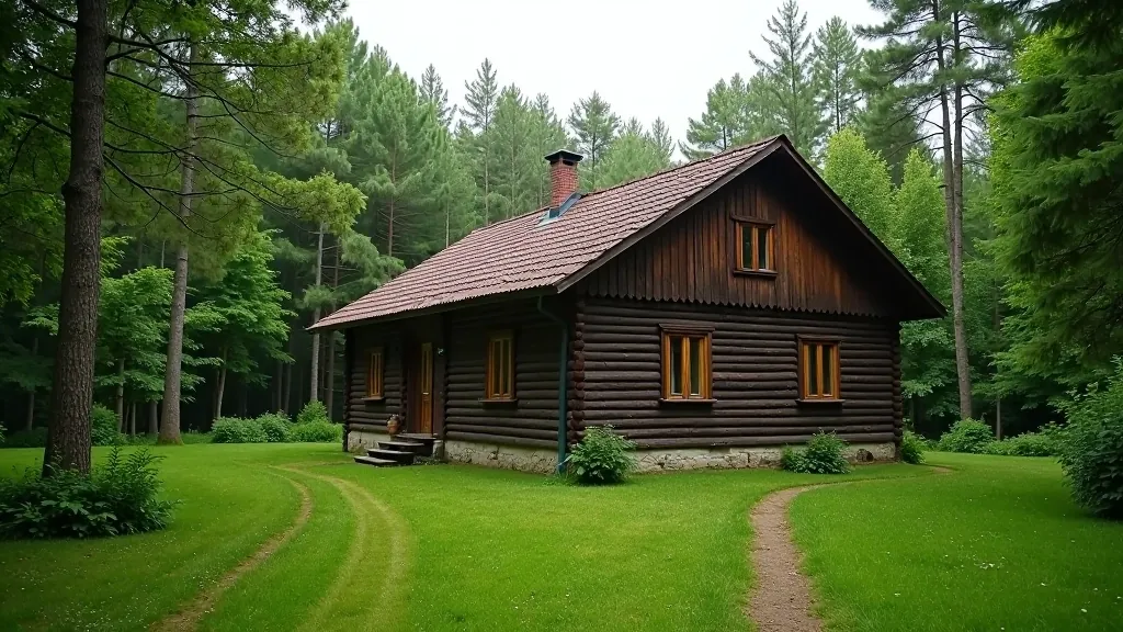 Viensēta ar tradicionālo Latvijas arhitektūru, starp meža takām Braslas ielejā